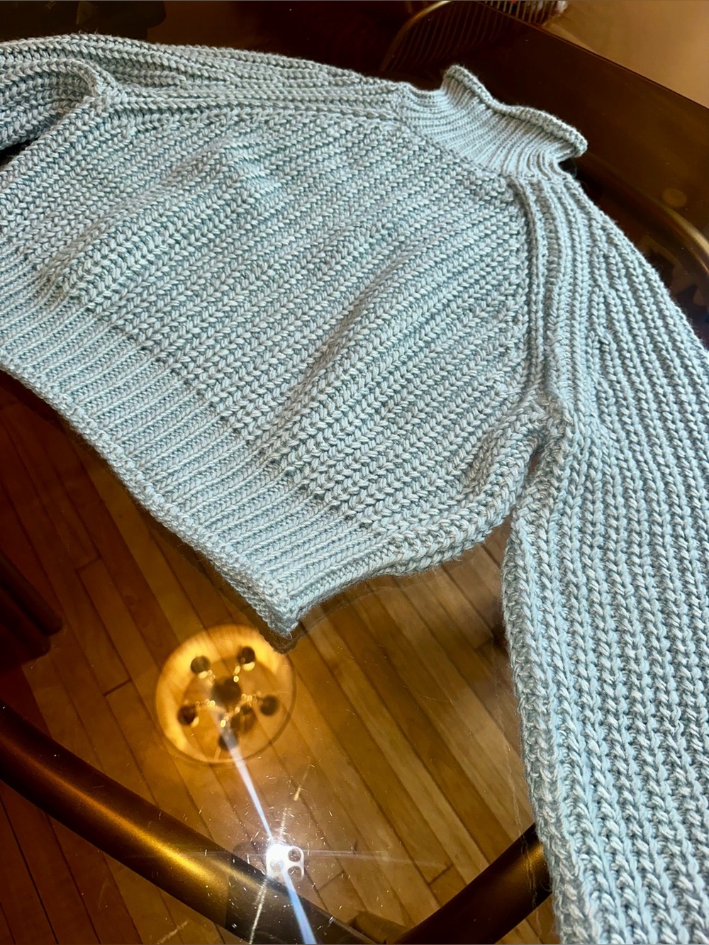 H&M Cozy Knit Turtleneck Sweater - Blue - Picture 3 of 10
